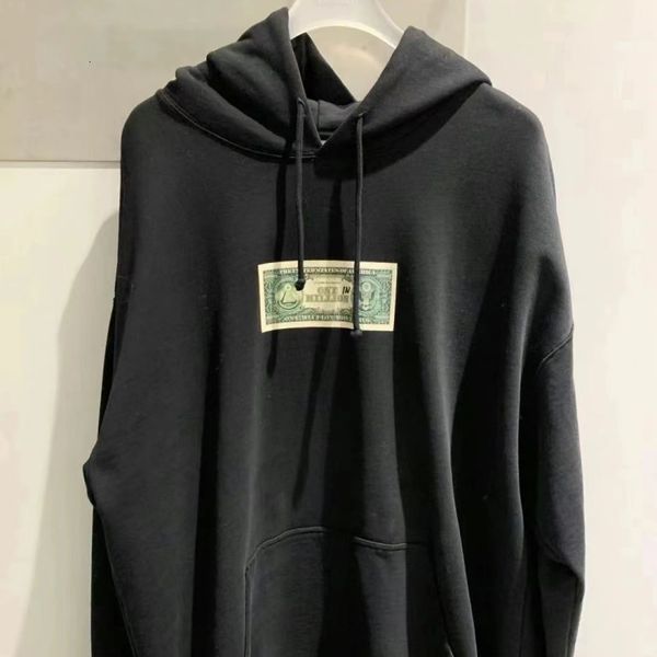 

men's tracksuits vetements hoodies banknote print drawstring hooded pullover oversize men women vtm hoodie sweatshirts 230217, Gray