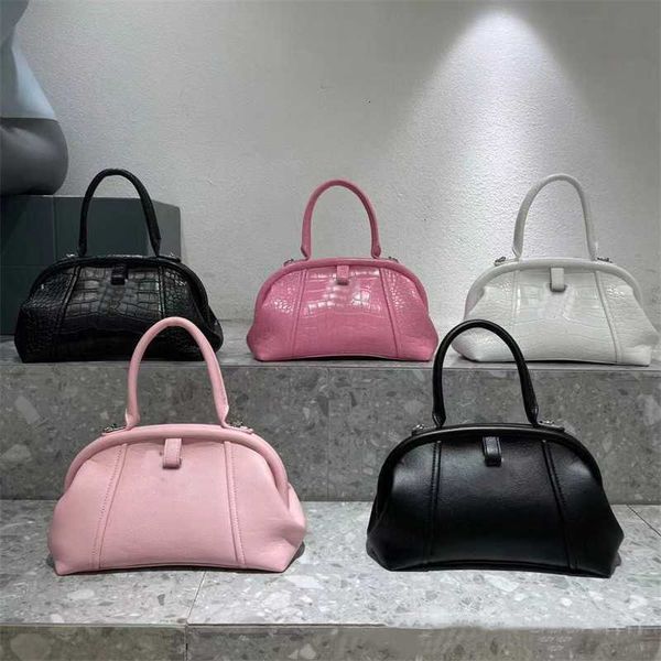 

fashion handbag women's 2023 new clip bag brand hourglass purse high version b buckle portable dumpling cross body one shoulder messeng