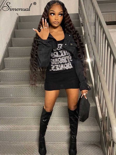 

casual dresses simenual letter printed diamonds mini dress women casual sleeveless bodyshaping female clothing workout harajuku hip skirt ne, Black;gray