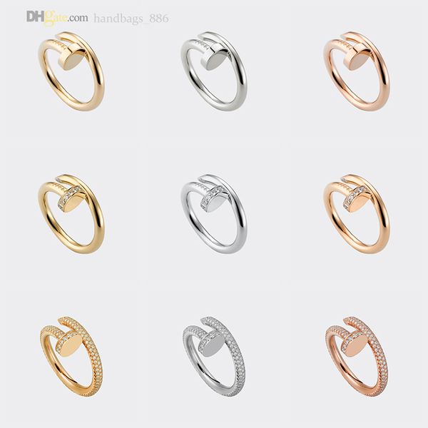

nail ring designer ring carti band rings women/men luxury jewelry titanium steel gold-plated never fade not allergic gold/silver/rose 218588
