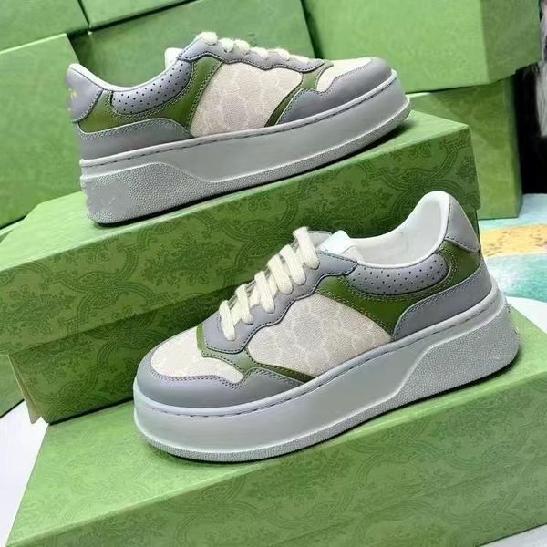 

designer shoes chunky platform sneaker low women's embossed logos beige ebony luxury green web red canvas shoe italy luxurys designers, Black