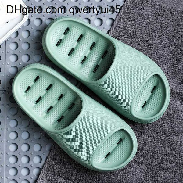 

qwertyui45 slippers slippers bat women's summer home sandals couples indoor thick female shower household quick dry slides swim beach f, Black