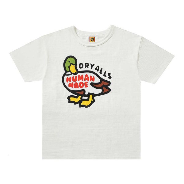 

made human classic back duck short sleeve t-shirt tee half men and women, White;black