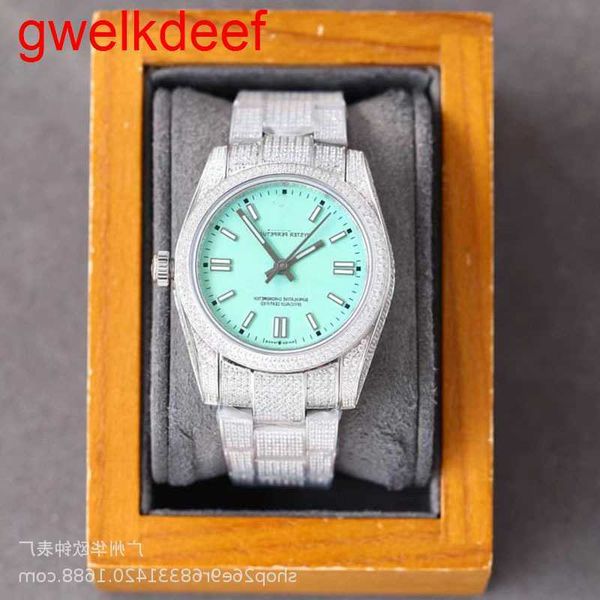 

wristwatches luxury custom bling iced out watches white gold plated moiss anite diamond watchess 5a replication mechanical ilte, Slivery;golden