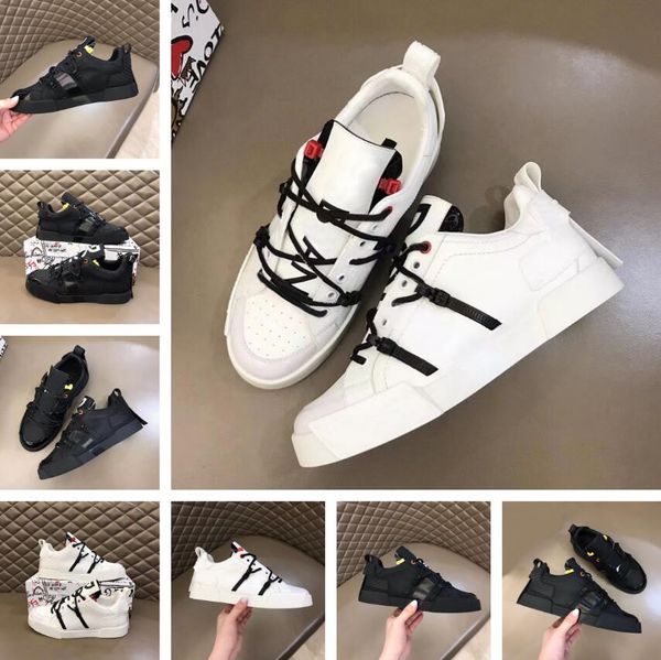 

casual shoes famous low men sneakers green black white red nappa -embossed calfskin leather brand design trainers comfort discount footwear
