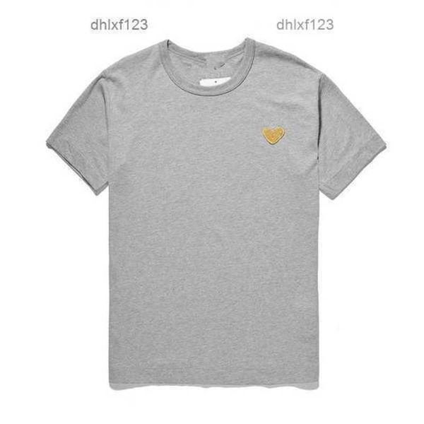 

play mens t shirt designer red commes heart casual women garcons s badge des quanlity ts cotton cdg embroidery short sleevekedf, White;black