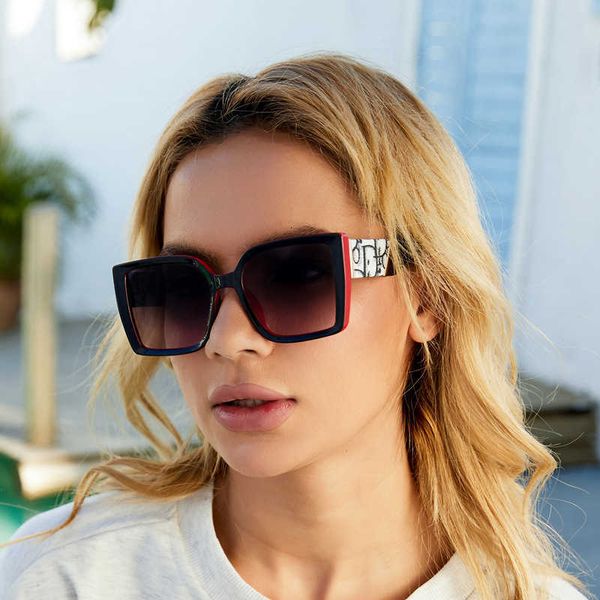 

retro oversized square sunglasses women luxury brand designer fashion large frame sun glasses men gradient lens eyewear oculos, White;black