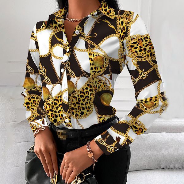 

women's blouses shirts casual button long sleeve shirt for women spring fashion office slim blouse woman autumn pink print femme 23021, White