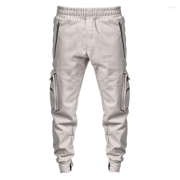 

men's pants joggers men harem multi pockets streetwear hip hop sweatpants harajuku 2023 spring casual track cargo pant trousers, Black