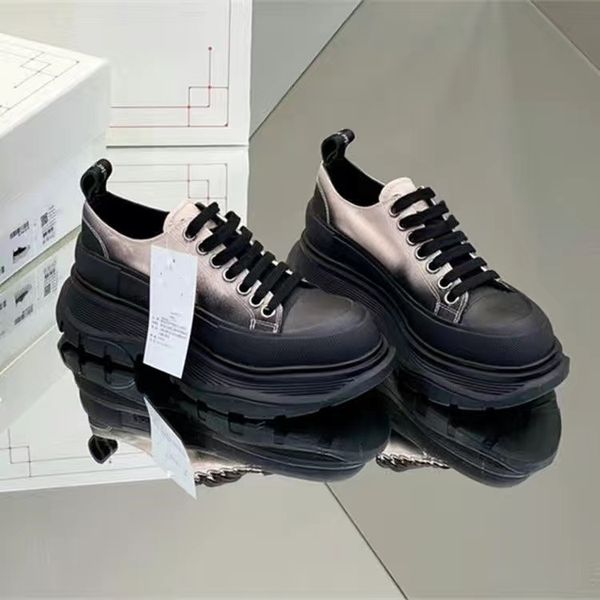 

designer tread slick canvas shoe boots casual shoes women men arrivals platform sneaker high triple white royal pale pink red 04, Black