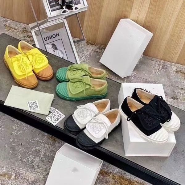 

fashion women canvas shoes luxury ribbed toe with anagram embroidered on flap shoes sale lace quality brand women designer shoe 01, Black