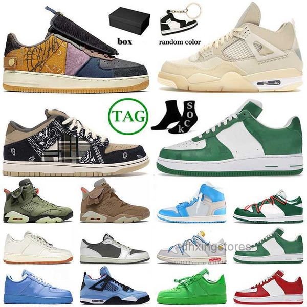 

with box travis scotts jumpman basketball shoes mens womens high af 1 cactus jack 4 offs white mca 5 6 reverse mocha low casual shoe, Black