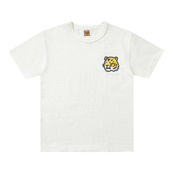 

made human tiger short sleeve t-shirt tee half sleeve men and women, White;black