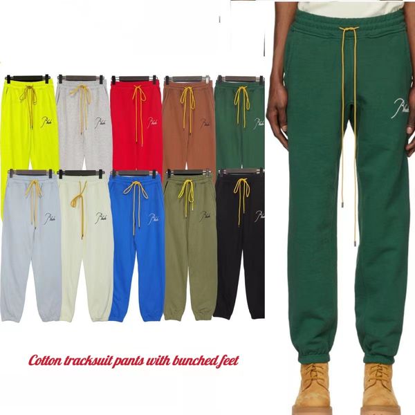 

mens pants designer fashion womens pants four seasons casual mens sports pants lace-up jogger sweatpants streetwear, Black
