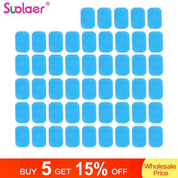 

full body massager 50pcs gel pads for ems trainer abdominal stickers fitness hydrogel abdomen muscle stimulator slimming massage machine 230
