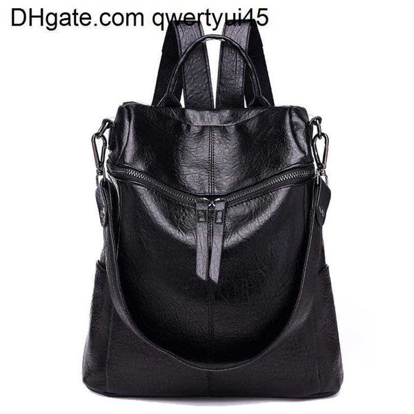 

qwertyui45 backpack style chuwanglin multifunction backpack women mochila feminina fashion women's leather backpacks casual school bags
