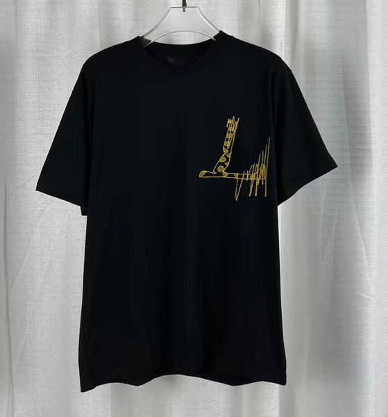 

summer designer mens t-shirts embroidery apparel clothing men's women's tshirt shirts tee round neck spring high loose trend short, White;black
