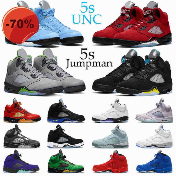 

sandals sandals shoes basketball mens trainers sport sneakers green bean easter raging red racer blue 5s unc men jumpman 5 concord mars for, Black