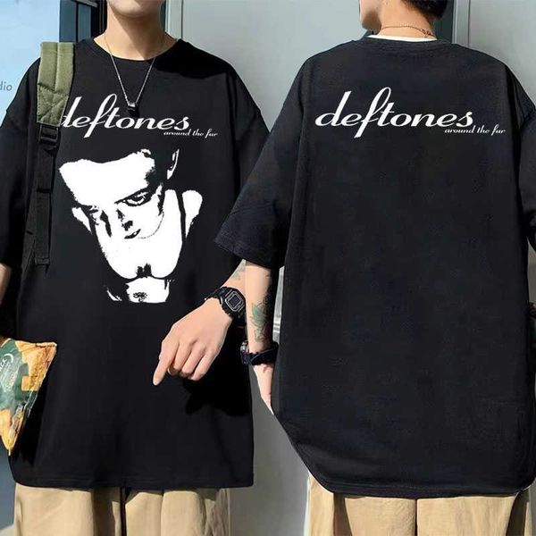 

men's t-shirts deftones around the fur tshirt adrenaline t shirt men women rock tshirt white pony deftones merch chino moreno diamond e, White;black
