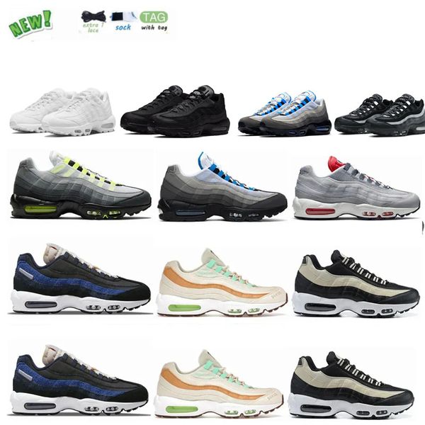 

wholesale 95 running shoes man woman size 36-45 sneakers trainers neon pink suede black and green rose maxies triple white navy blue ultrama