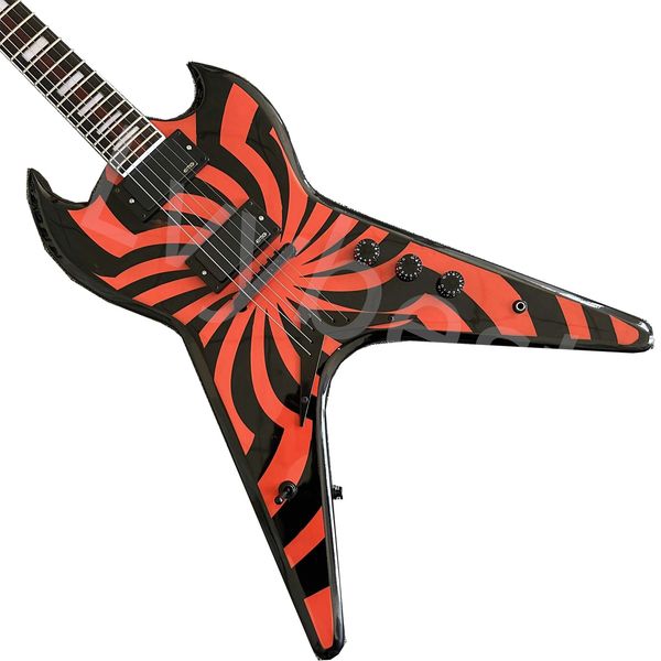 

lvyblack orange special-shaped unique electric guitar 2023 new pop high-end custom