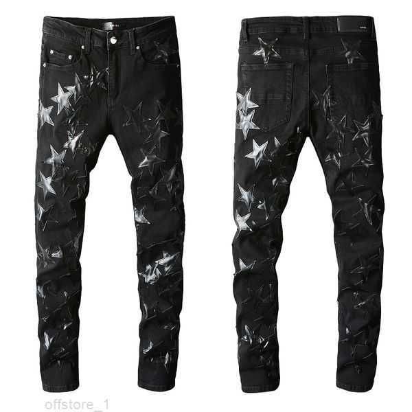 

grey jeans for man designer skinny fit rip skull slim biker mens denim distress cult rapper street hip hop curvy long straight leg stretch 7, Blue