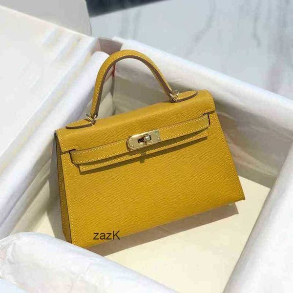 

hand bags high luxurys kellies 2023 herm es cowhide layer bag mini fashion designer shoulder first messenger female 1hz7