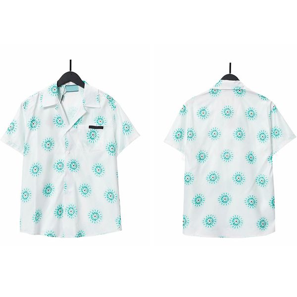 

2023 new style summer men t shirt floral printed solid color v neck short sleeve leisure loose tees vest, White;black