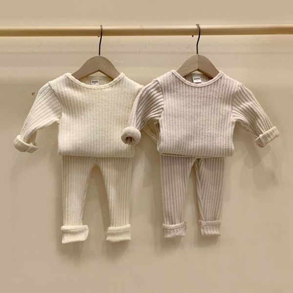 

clothing sets spring autumn baby clothing for 0-5y baby girl boy clothes warm sweater pants kids outfits children pajamas baby girl clothes, White