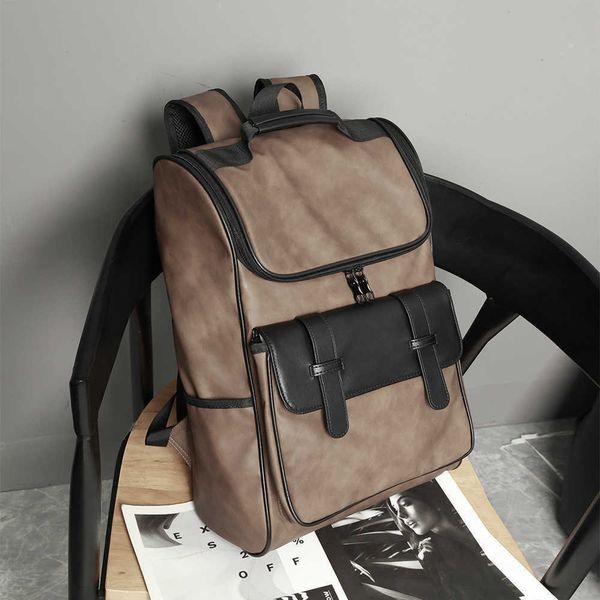 

2022 new backpack korean men's bag leisure fashion student 230203