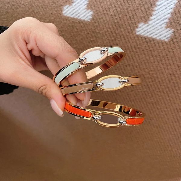 

ladies h bracelet tennis charm bracelets designer for women gold luxury bracelet cuff bangle armband luxurious fashion jewelry birthday part, Black