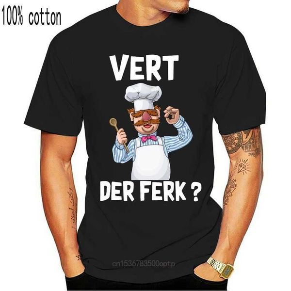 

men's t-shirts new vert der ferk swedish chef the muppet show t shirt black cotton men s-3xl summer style casual wear tee shirt l230217, White;black