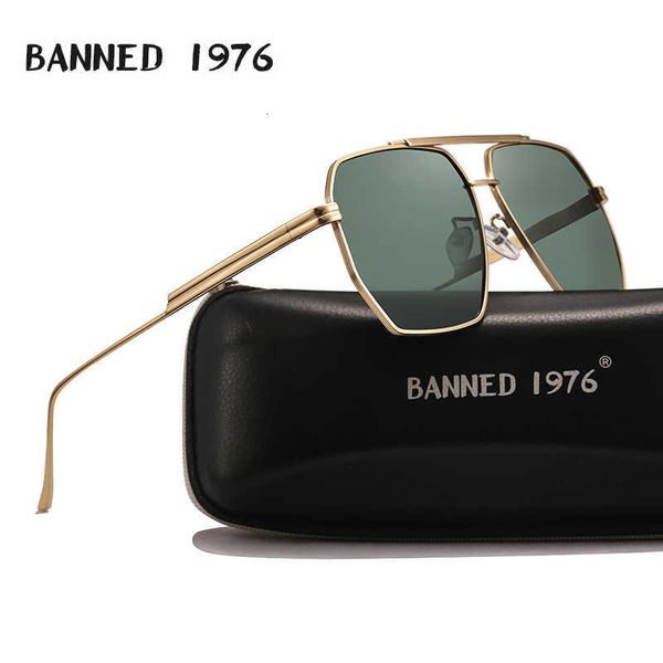 

2023 driving sunglasses women brand polarized sun glasses fashion men eyewear cool metal male shades original female oculos, White;black