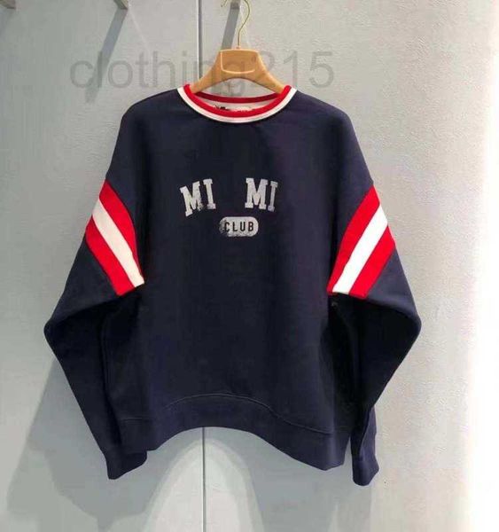 

women's knits & tees designer autumn and winter 2022 new fashion academy style color contrast letter printed sweater loose versatile lo, White