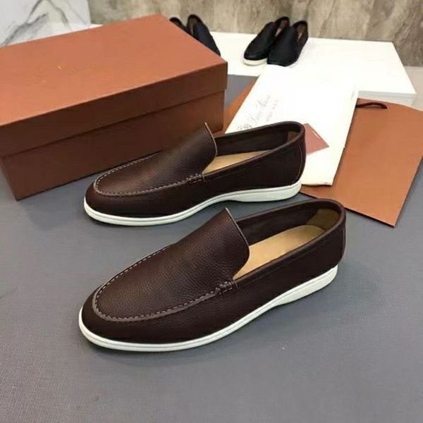 

suede casual shoes for women round toe loafers mental decor chic leisure shoe designer luxury brand flats slip on thick sole trainers loros, Black