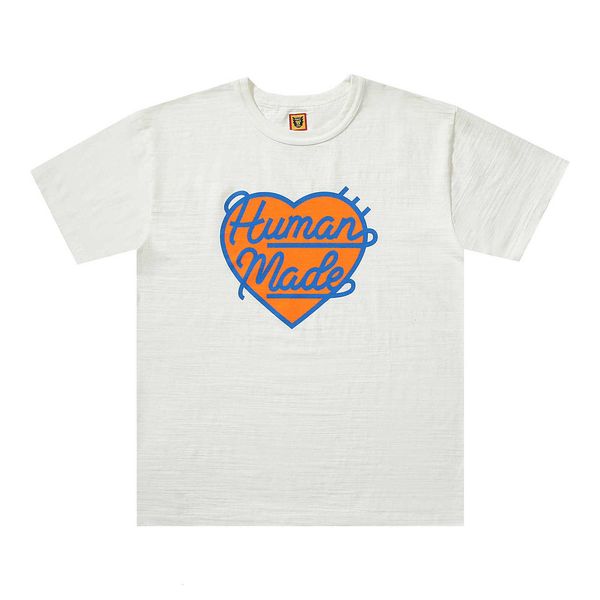 

made human creative letter peach heart print t-shirt, White;black