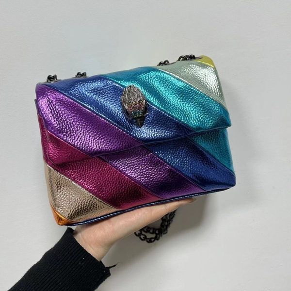 

fashion designer womens kurt geiger bag eagle head london mini kensington cross body bags rainbow shoulder handbags leather chain small flap