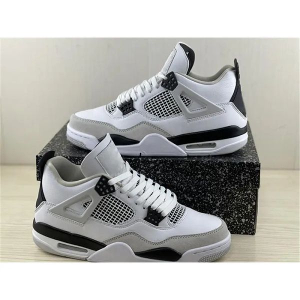 

2022 authentic 4 military black athletic shoes wmsn white black canvas purple university blue infrared dark grey zen master sports sneakers