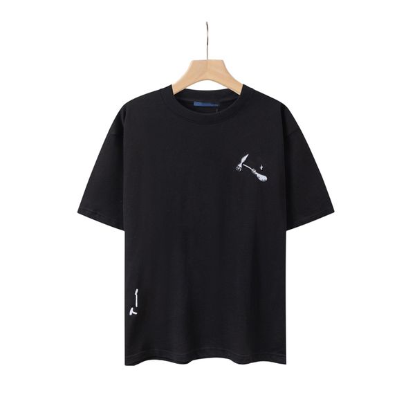 

fashion men's t-shirts luxury design 2023 louiseity men t-shirt retro decoration cotton soft anti-wrinkle letter printing casual couple, White;black