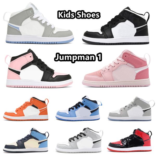 

kids 1 basketball shoes 1 toddler shoe jumpman 1s trainers sneakers for children eur 26-37lc90, Black
