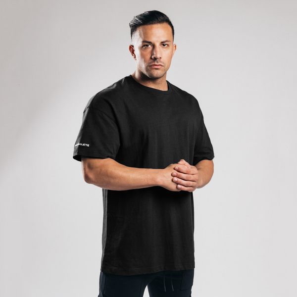 

men's t-shirts large-type men loose t-shirt cotton casual sporting oversized tee shirt gym running streetwear fitness sports clothing 2, White;black