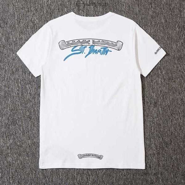

luxury fashion men's t shirt ch brand chromes tees designer women sanskrit letter couple t-shirt sweatshirt horseshoe flower heart 2jw, White;black