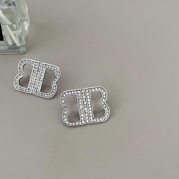 

brand luxurys stud earrings womens designer gold silver diamond earring jewelry ladies fashion letter b hoop dangle earings rings 2302171bf, Golden;silver