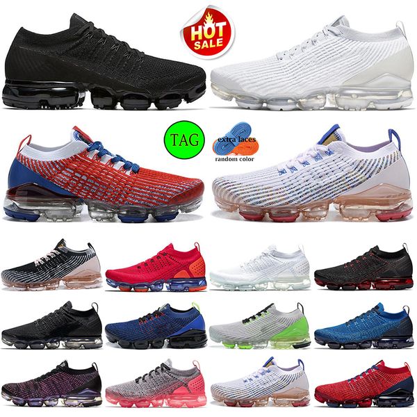 

2023 men women running shoes vapor 3.0 2.0 triple black usa pure platinum grey crimson light bone punch red orbit zebra fire pink rose mens