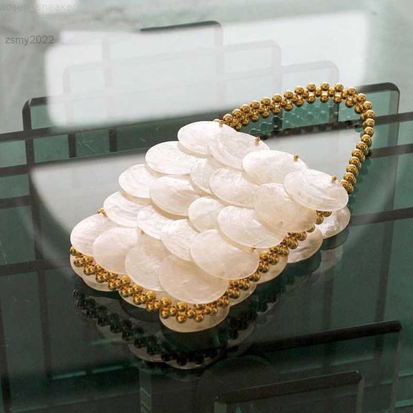 

2022 new fairy shell bag natural fritillary piece bag sequin hand weaving beaded pearl bag handbag