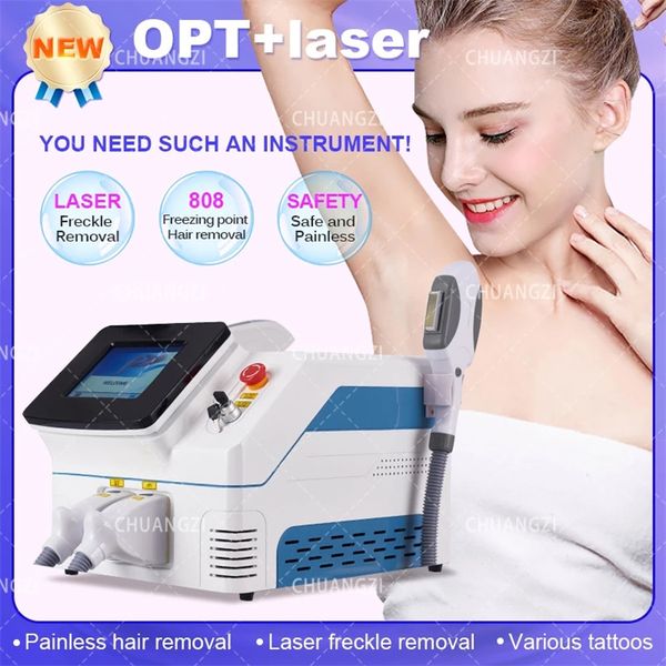 

laser machine new 2 in 1 multi-function beauty machine opt diode laser hair removal machine picosecond tattoo removal beauty equipment, Black