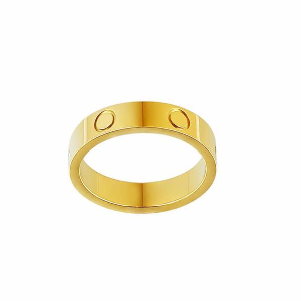 

love screw ring mens ring classic luxury designer jewelry women titanium steel alloy gold plated silver rose never fade - 4/5/6mm