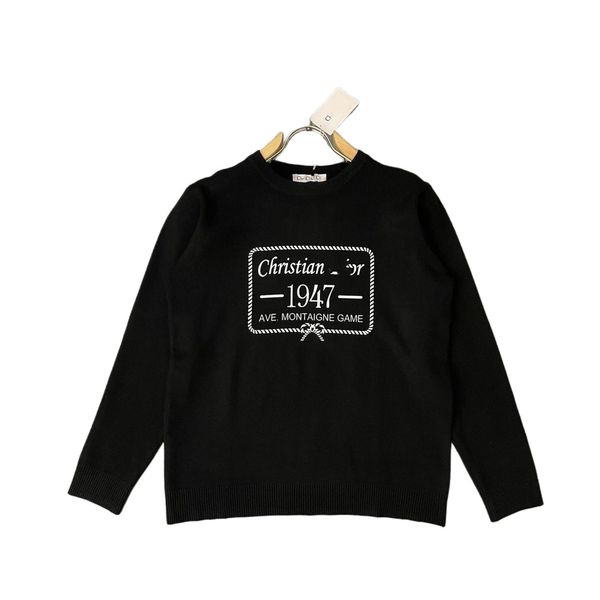 

2023 big tide men's sweater correct version d ocd net red burst models men and women casual knit sweater fashion ins trend with, White;black