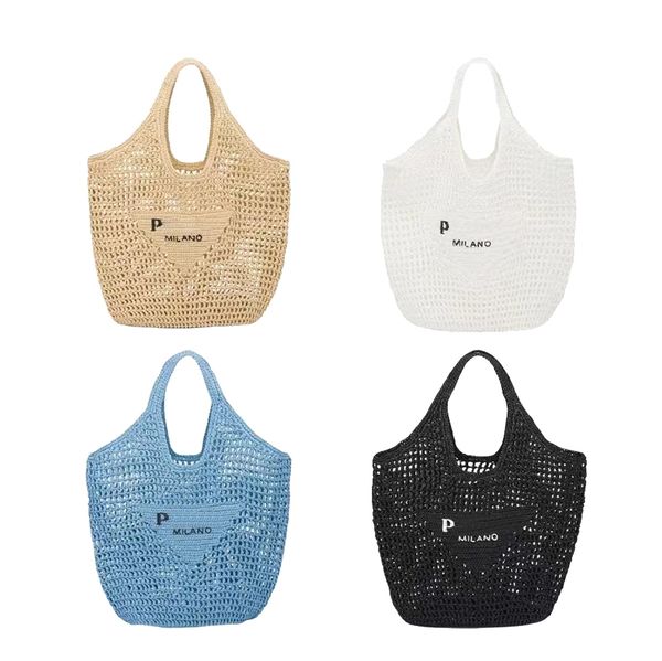 

raffia summer vacation travel beach tote bags designer weave straw fashionable shoulder classic womens mens luxury purses crossbody handbags