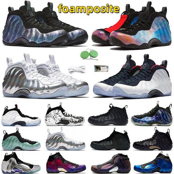

mens basketball shoes men foamposite one pro penny hardaway alternate galaxy 2.0 black suede abalone white university red paranorman trainer